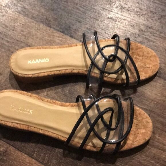 Kaanas Santorini Infinity Sandal Black Size 6 NWT - Picture 6 of 10